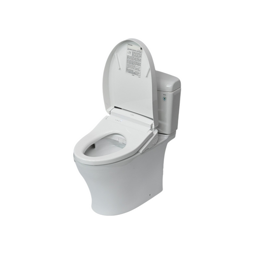 TOTO WASHLET®+ Aquia IV® Cube Two-Piece Elongated Dual Flush 1.28 and 0.9 GPF Toilet with S5 Bidet Seat, Cotton White - MW4363446CEMFGN#01 MW4363446CEMFGN#01, image 11