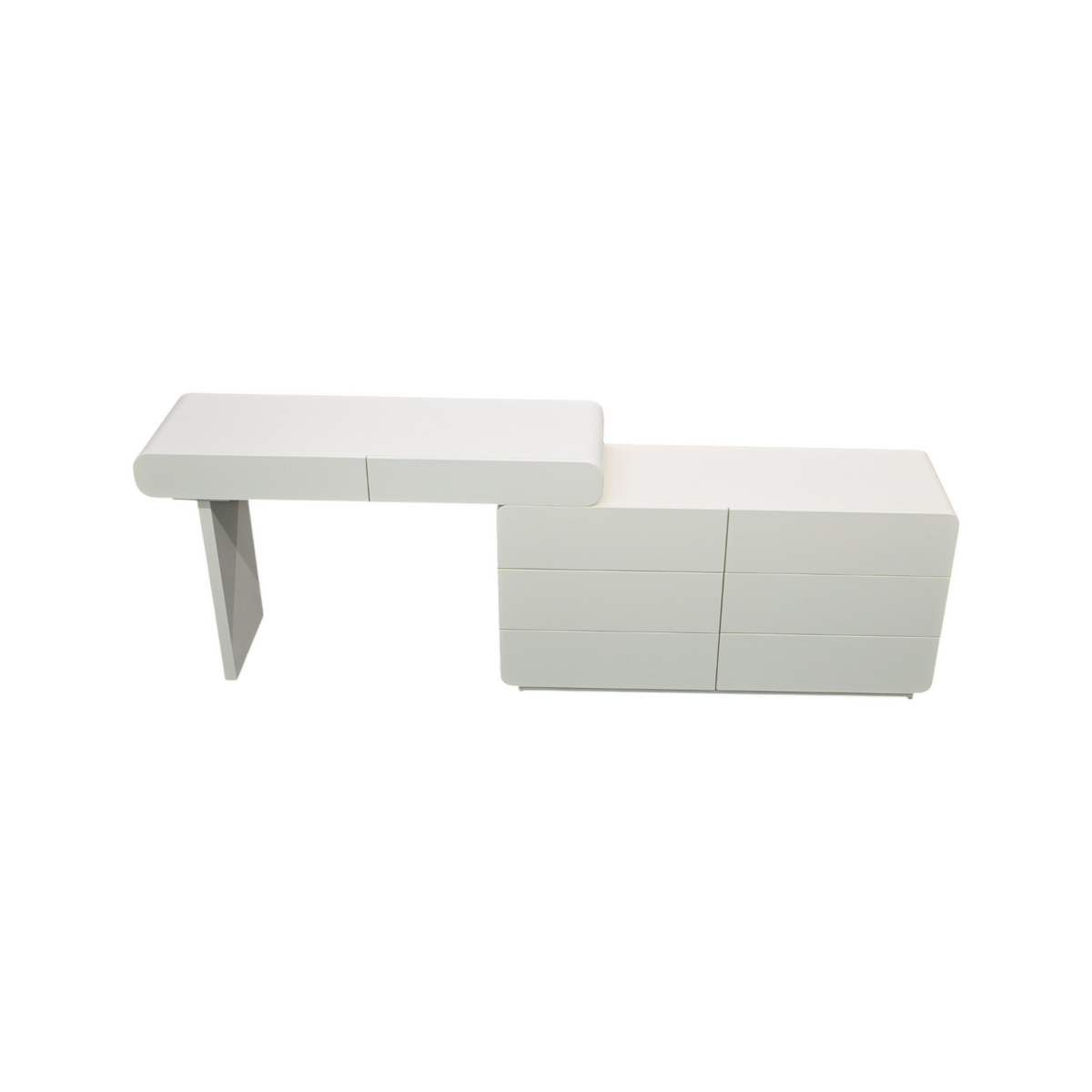 Latitude Run Dalasha Easy Installation Expandable Cream Color Modern Makeup Vanity