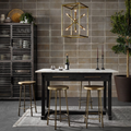 Four Hands Westwood Tapered Hammered Aged Brass Bar and Counter Stool Set of 3