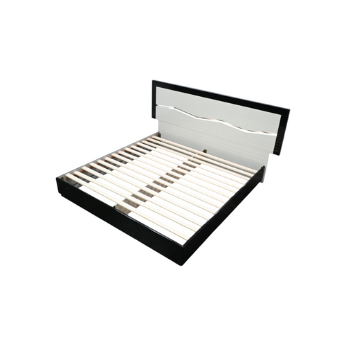 Orren Ellis Jinn LED Lighted High Gloss Platform King Bed, image 4
