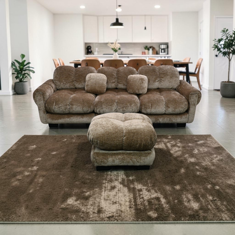 The AI Furniture Prince 3-Seater Sofa With 1 Ottoman