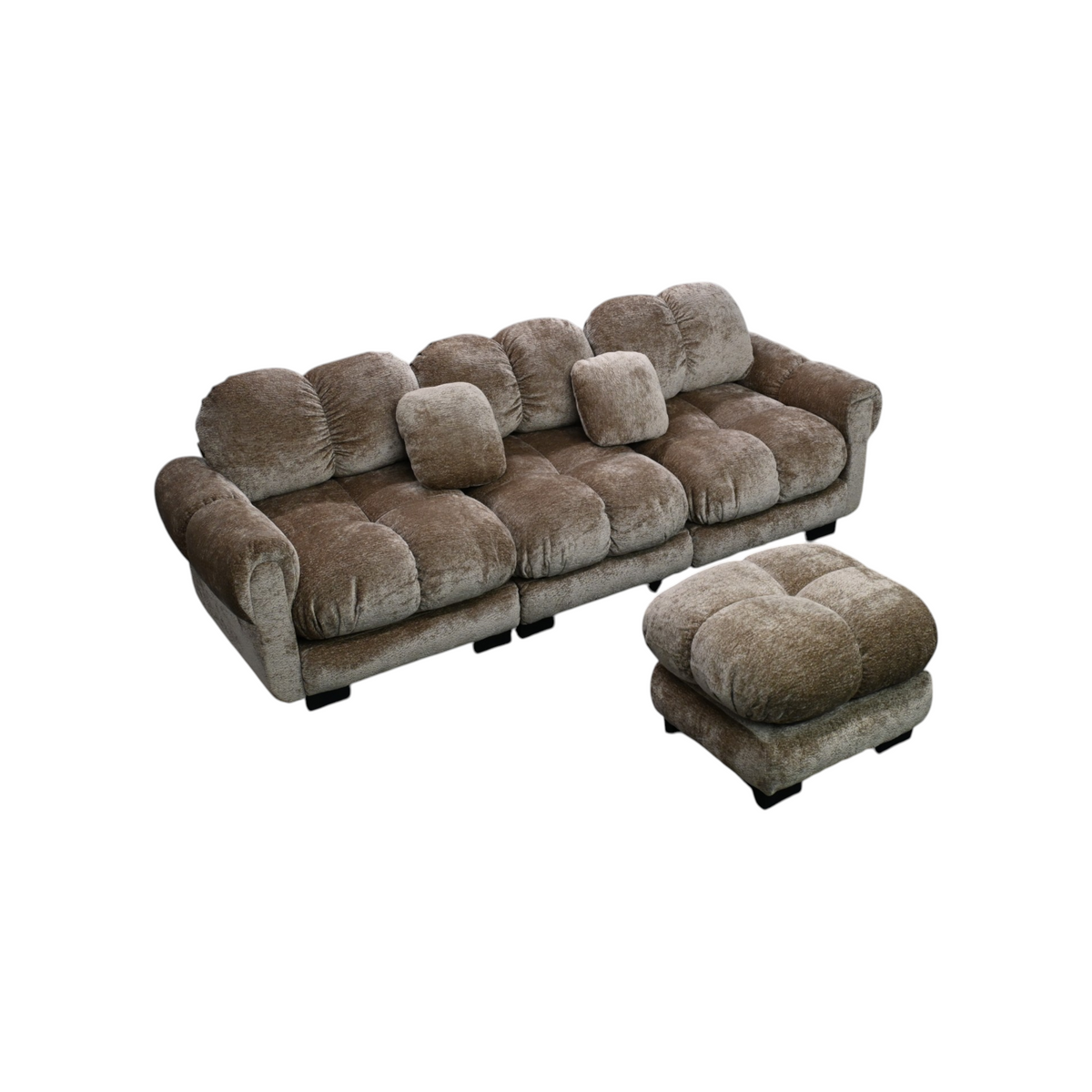 The AI Furniture Prince 3-Seater Sofa With 1 Ottoman