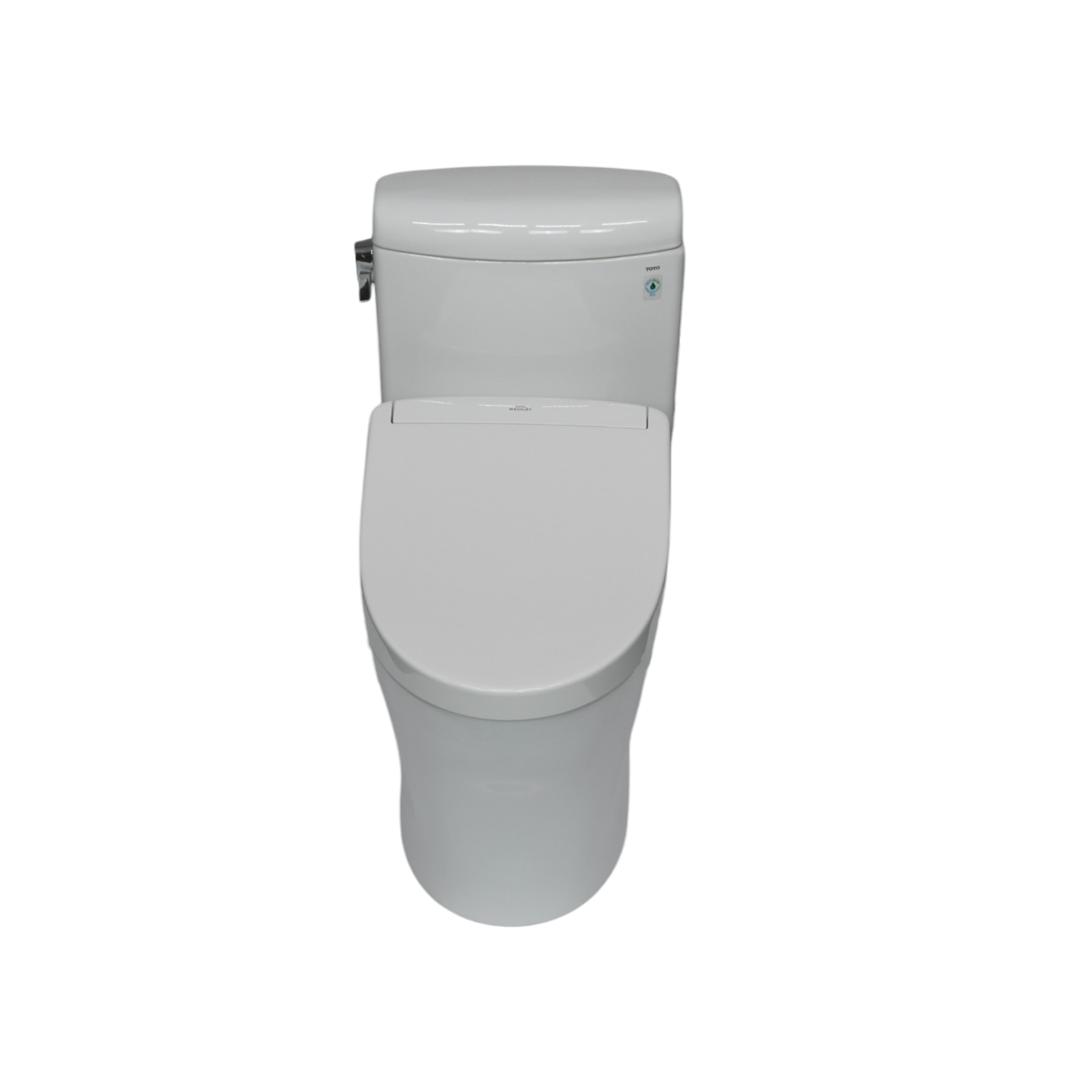 TOTO WASHLET®+ Aquia IV® Cube Two-Piece Elongated Dual Flush 1.28 and 0.9 GPF Toilet with S5 Bidet Seat, Cotton White - MW4363446CEMFGN#01 MW4363446CEMFGN#01
