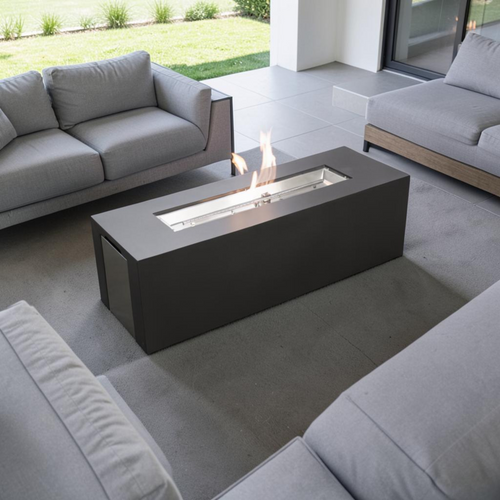 Brayden Studio Barnabe Rectangular Concrete Fire Pit With Built-In Storage Shelf And Gas Tank Seat, image 1