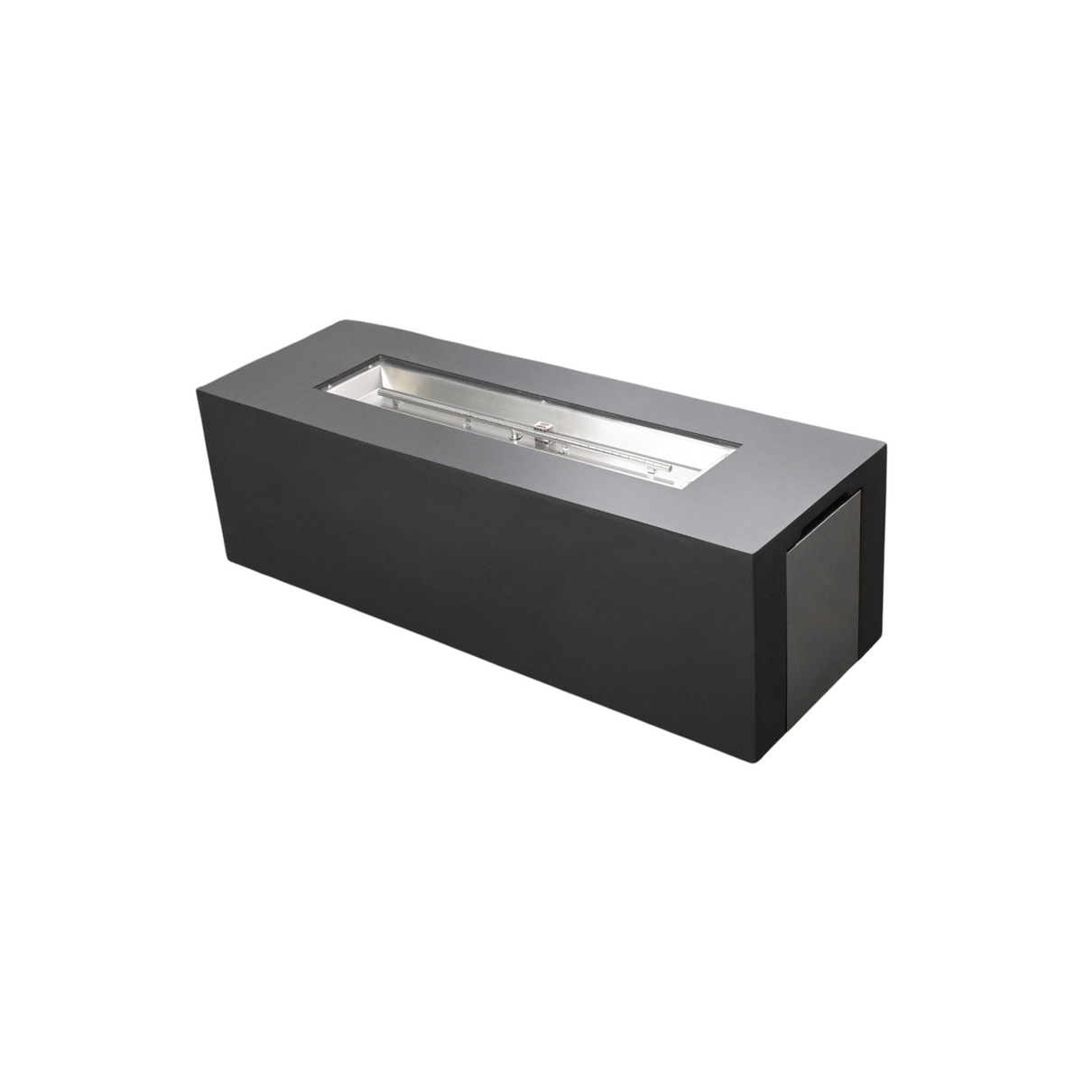 Brayden Studio Barnabe Rectangular Concrete Fire Pit With Built-In Storage Shelf And Gas Tank Seat