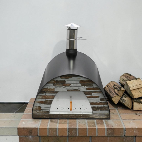 Authentic Pizza Ovens Stainless Steel Countertop Wood Burning Pizza Oven, image 1