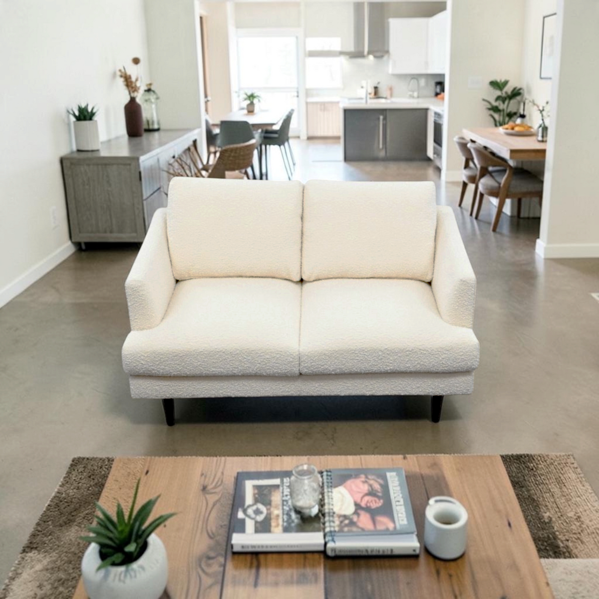 AllModern Miller 55" Linen Loveseat