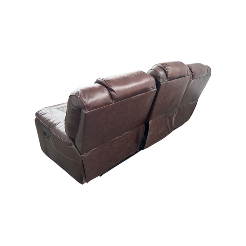 Hokku Designs Jepum Top-Grain Genuine Leather Sofa -Espresso, image 8