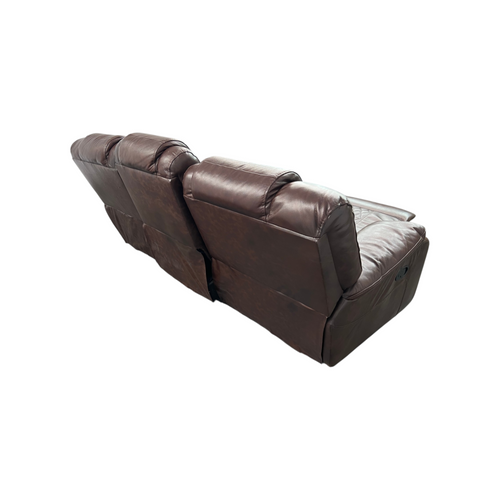 Hokku Designs Jepum Top-Grain Genuine Leather Sofa -Espresso, image 9