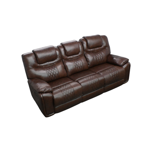 Hokku Designs Jepum Top-Grain Genuine Leather Sofa -Espresso, image 4