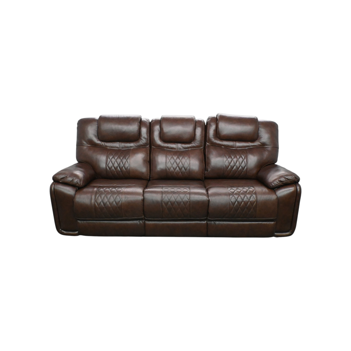 Hokku Designs Jepum Top-Grain Genuine Leather Sofa -Espresso
