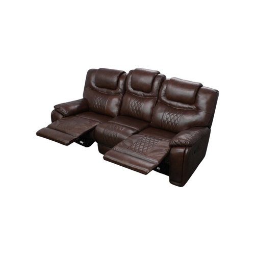Hokku Designs Jepum Top-Grain Genuine Leather Sofa -Espresso, image 6