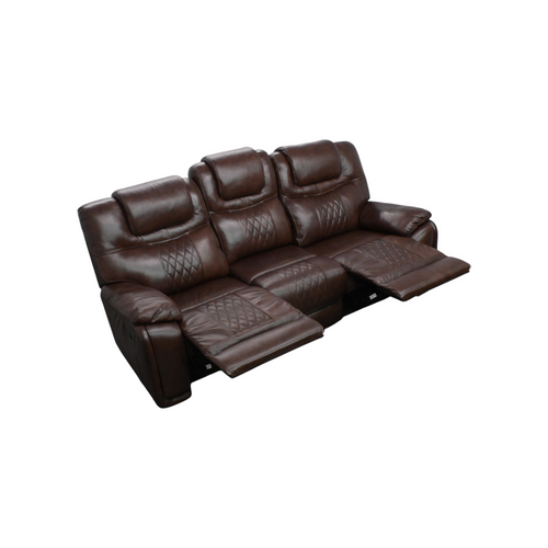 Hokku Designs Jepum Top-Grain Genuine Leather Sofa -Espresso, image 7