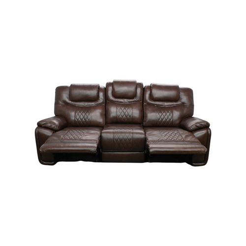 Hokku Designs Jepum Top-Grain Genuine Leather Sofa -Espresso, image 5