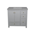 Lark Manor Imogin 36'' Single Bathroom Vanity Set With Engineered Culture Stone White Top
