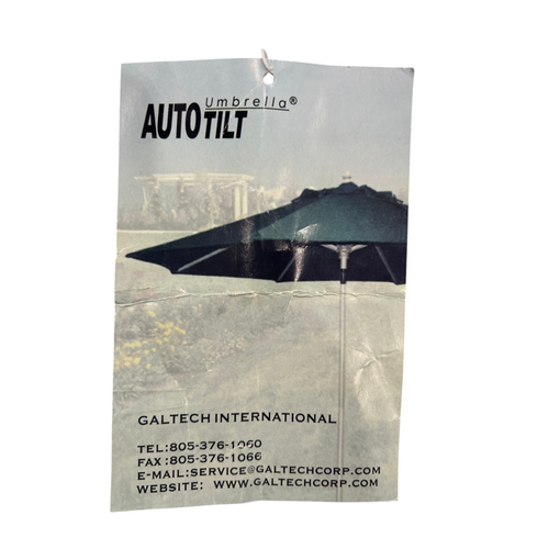 Galtech 11 Foot Octagon Aluminum Deluxe Auto Tilt Crank Lift Umbrella, image 6