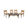 Castlery Seb Fabric Chair and Bench Set