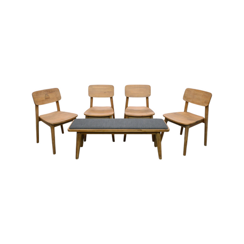 Castlery Seb Fabric Chair and Bench Set, image 4