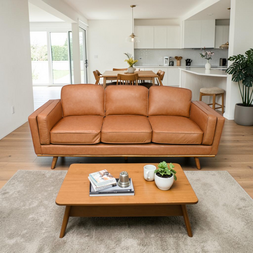 George Oliver Reeves Vegan Leather Sofa, image 1