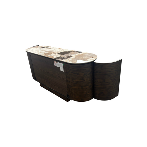 Ebern Designs Mavell Modern Oak Wood 2-Drawer Sideboard with Silver Fox Ceramic Top, image 10