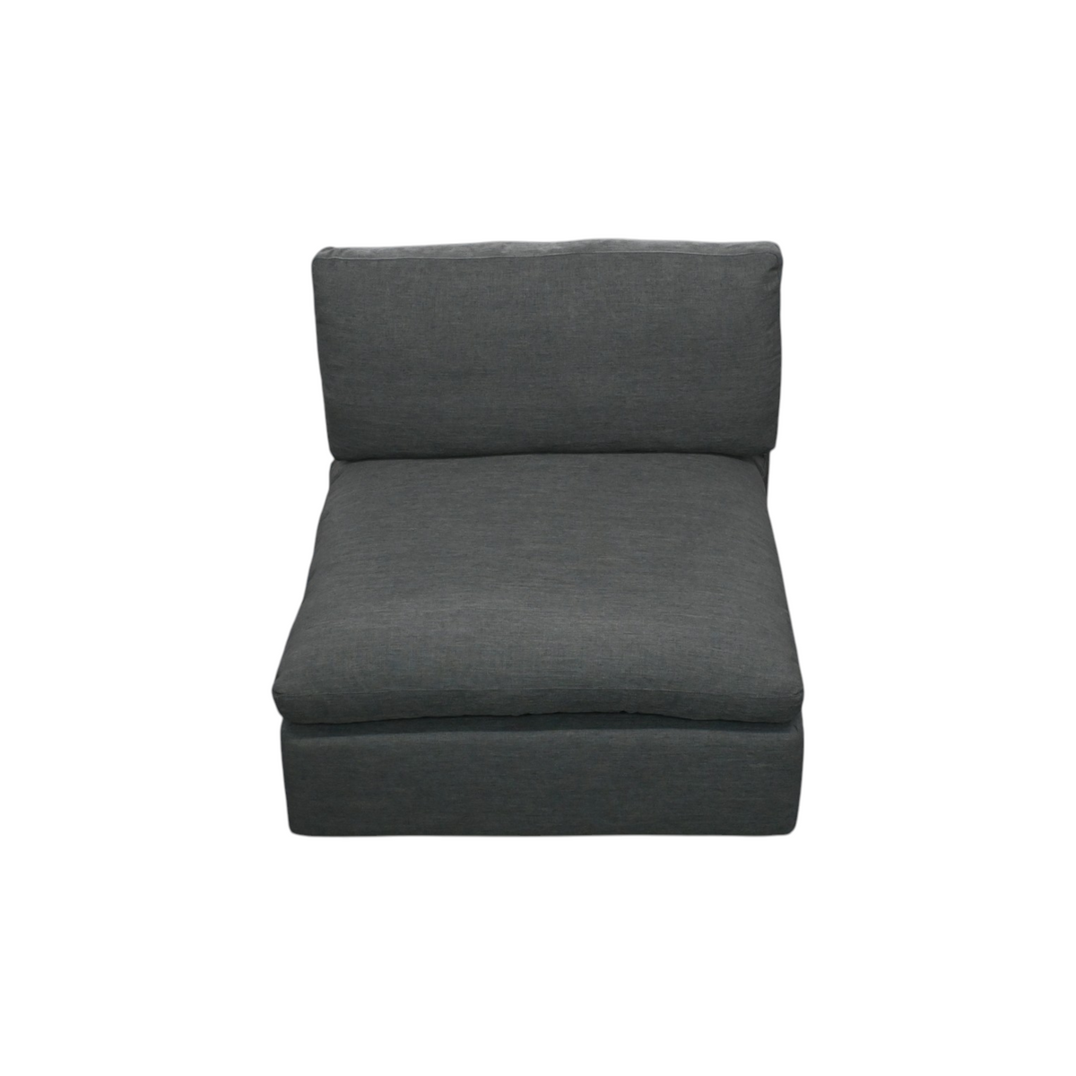 Modway Commix Down Filled Overstuffed Armless Chair in Gray