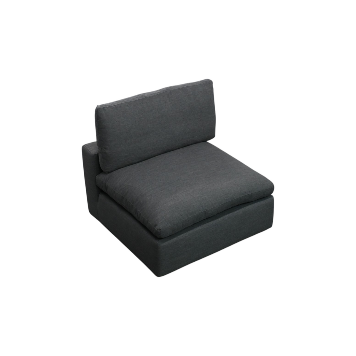 Modway Commix Down Filled Overstuffed Armless Chair in Gray