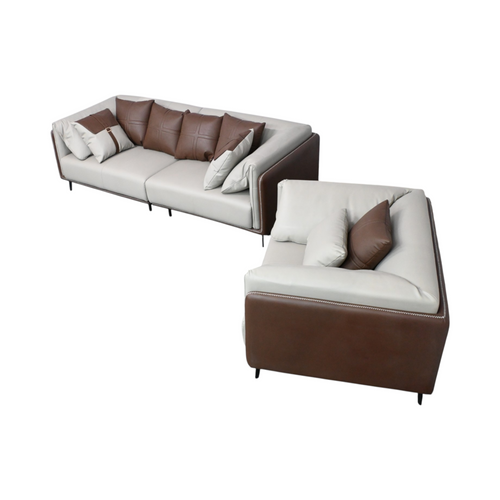 Corrigan Studio Kutchins 2-Piece Modern Faux Leather Sofa & Living Room Set, image 5