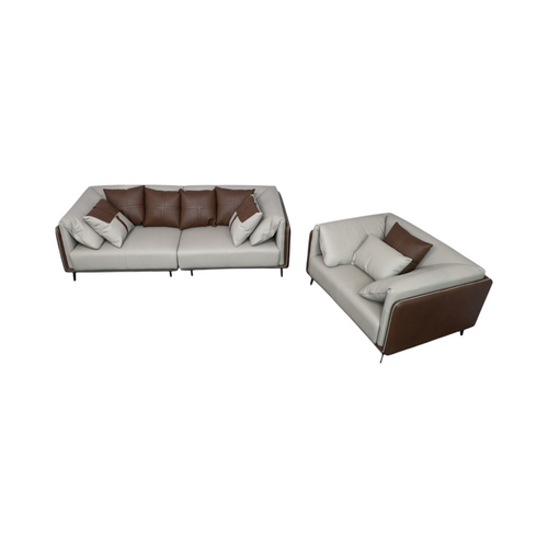 Corrigan Studio Kutchins 2-Piece Modern Faux Leather Sofa & Living Room Set, image 3