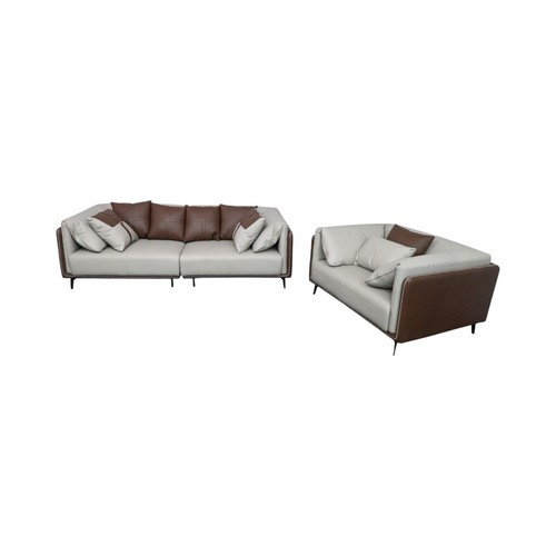 Corrigan Studio Kutchins 2-Piece Modern Faux Leather Sofa & Living Room Set, image 2