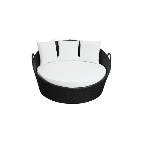 Modway Siesta Canopy Outdoor Patio Daybed in Espresso White
