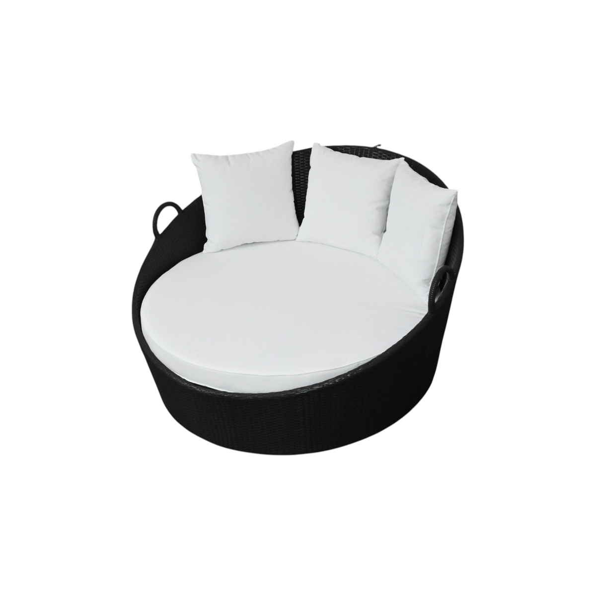 Modway Siesta Canopy Outdoor Patio Daybed in Espresso White