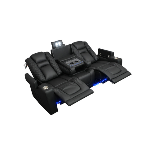 Latitude Run Buchu Modern Upholstered Power Reclining Home Theater Sofa, image 8