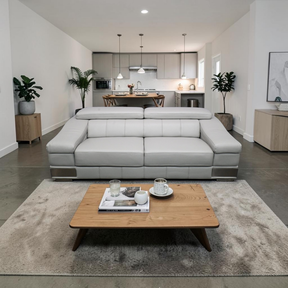 Orren Ellis Aiela Top Grain Italian Leather Sofa