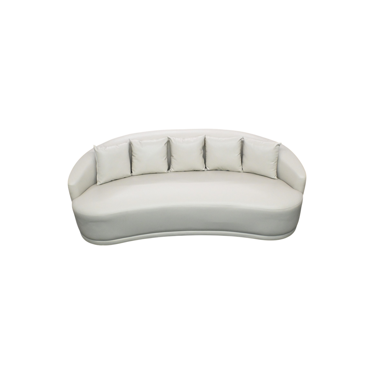 Orren Ellis Faux Leather Curved Sofa