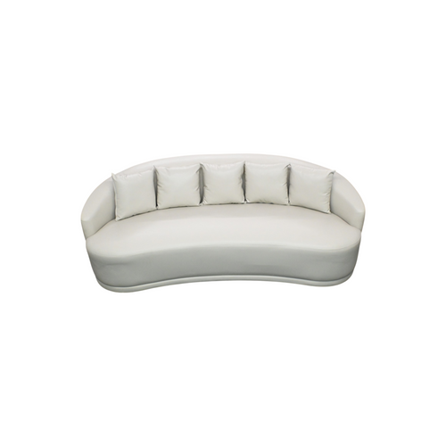 Orren Ellis Faux Leather Curved Sofa, image 3