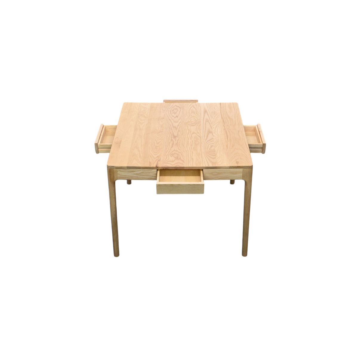 HUOMU Burlywood Square Solid Wood Poker Table