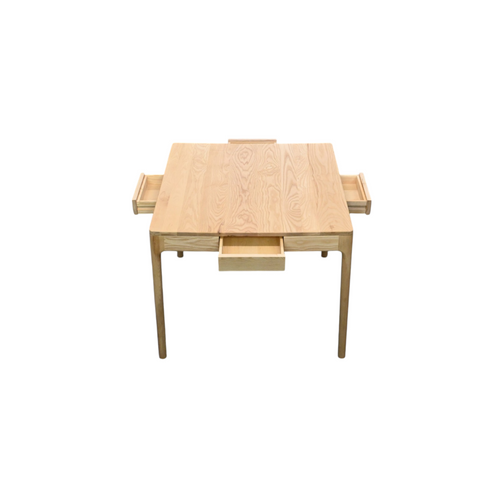 HUOMU Burlywood Square Solid Wood Poker Table, image 5