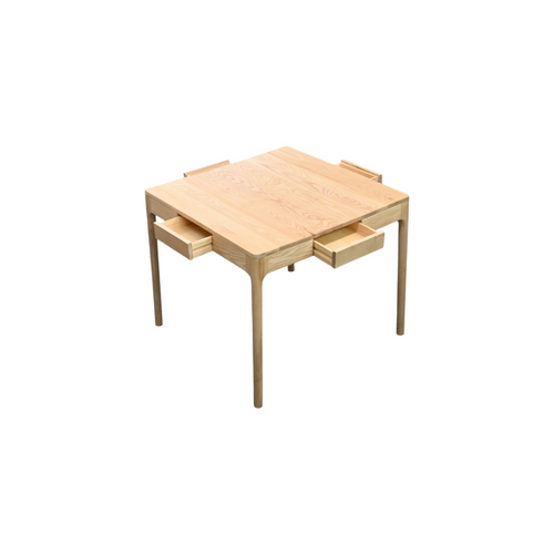 HUOMU Burlywood Square Solid Wood Poker Table, image 6