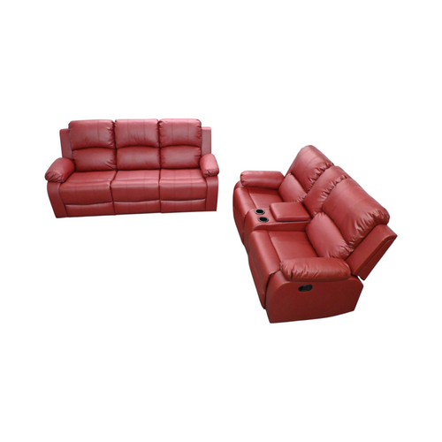 Latitude Run Waunda 2 Pieces Leather Manual Reclining Living Room Sofa Set, image 3