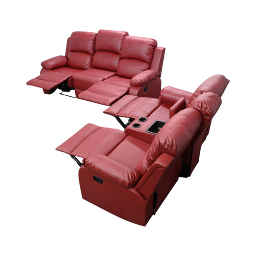 Latitude Run Waunda 2 Pieces Leather Manual Reclining Living Room Sofa Set, image 9
