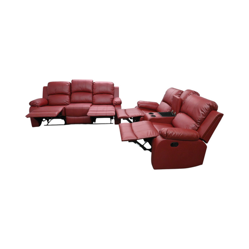 Latitude Run Waunda 2 Pieces Leather Manual Reclining Living Room Sofa Set, image 6