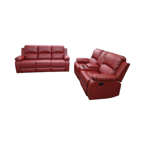 Latitude Run Waunda 2 Pieces Leather Manual Reclining Living Room Sofa Set, image 4