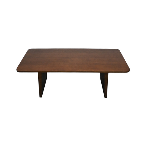Latitude Run Wood Dining Table Kitchen Table with 2 Slanted Legs, image 4