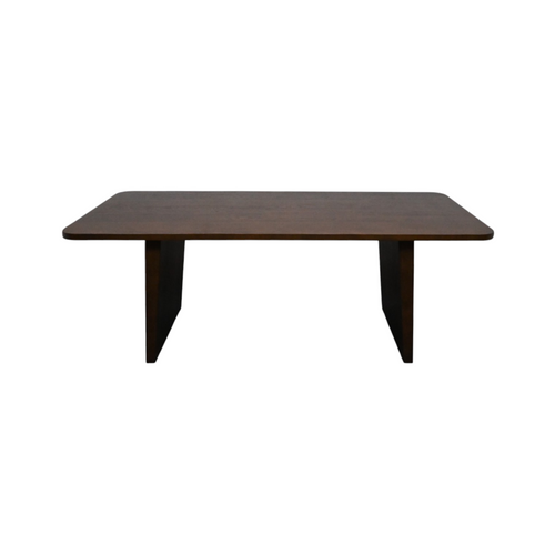 Latitude Run Wood Dining Table Kitchen Table with 2 Slanted Legs, image 2