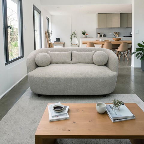 Wade Logan Theodore Wide Boucle Upholstered Loveseat Sofa