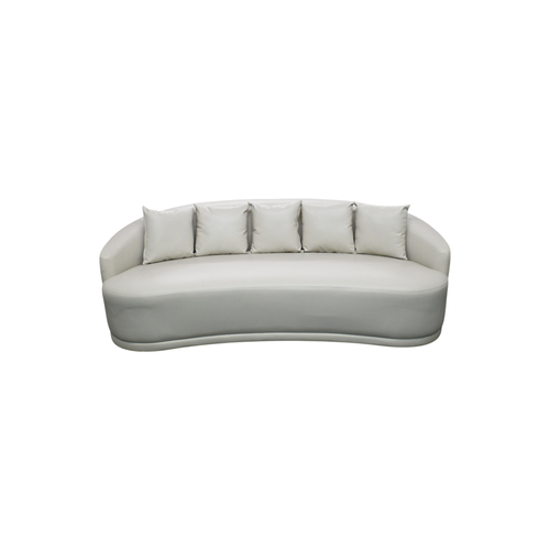 Orren Ellis Faux Leather Curved Sofa, image 2