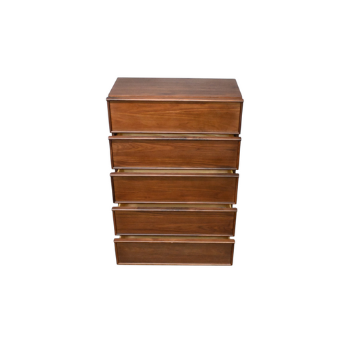 AllModern Collins Five Drawer Tall Dresser In Natural Walnut, image 6