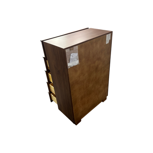 AllModern Collins Five Drawer Tall Dresser In Natural Walnut, image 10