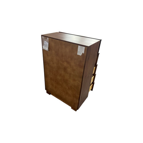 AllModern Collins Five Drawer Tall Dresser In Natural Walnut, image 11