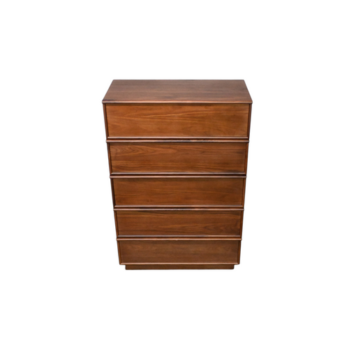 AllModern Collins Five Drawer Tall Dresser In Natural Walnut, image 3
